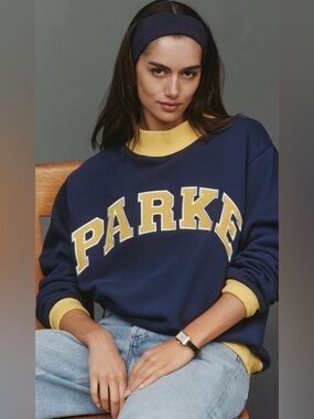 Parke Heritage Varsity 2 Tone
Mockneck. Navy/ Yellow. Size
L/XL 100% Authentic!